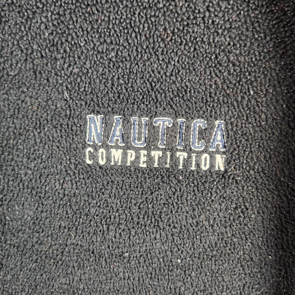 Vintage Nautica Competition Pullover Mens 2XL Black NAUTECH Fleece Half Zip USA - Picture 2 of 14
